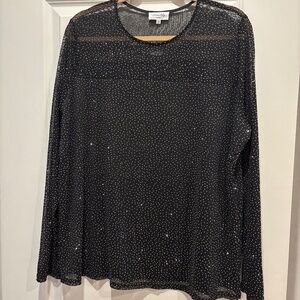 Black sparkle top